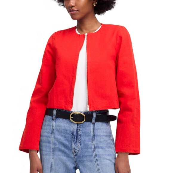 Madewell Crop Cardigan Jacket Size Medium - Picture 1 of 11